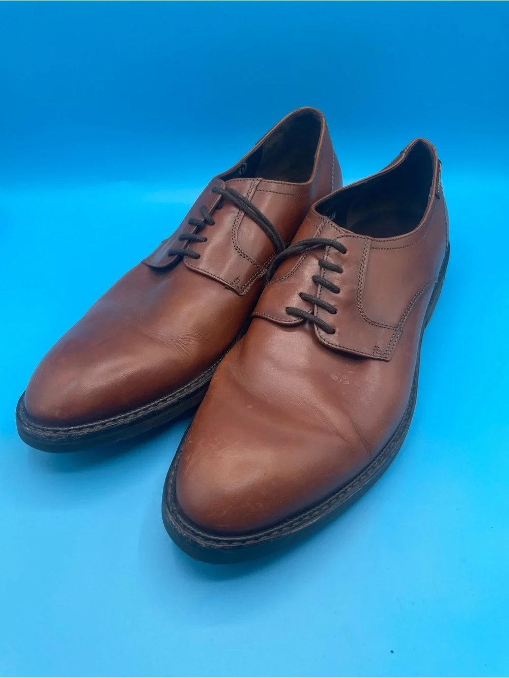 Mephisto Derby Air Jet‎ Brown Leather Shoes
